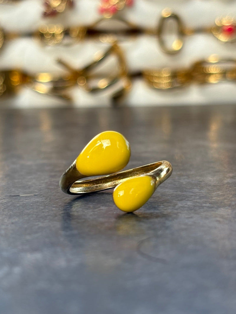 Bague Jaune – Double Goutte